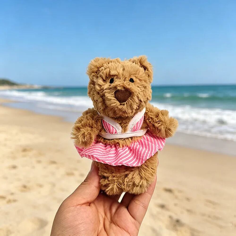 Pink Striped Bikini for Bartholomew Bear Plush – 4-Inch – Variant 1 [JC-AP-25]